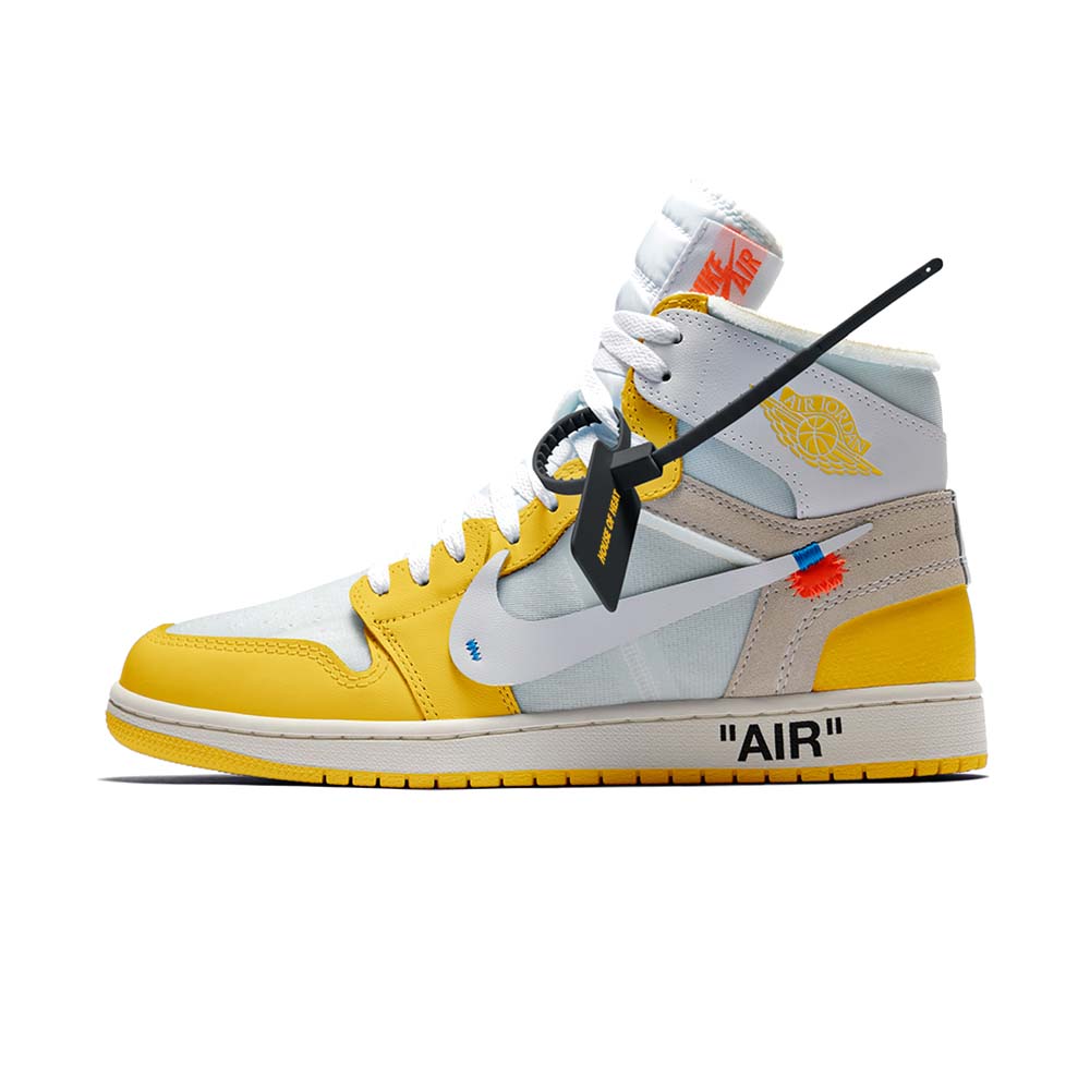 Off-White x Air Jordan 1 Retro High OG  Canary Yellow  AQ0818-149((M)US12/EUR46)